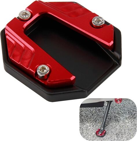 وسادة مسند للدراجة النارية، لوحة تمديد بمسند عالمي للدراجات النارية، قرص من سبائك الألومنيوم الممتاز المضاد للغرق للأسطح الناعمة، مثبت مقاوم للتآكل مع طلاء أكسدة أنوديك (أحمر) in Kuwait