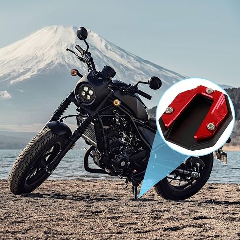 وسادة مسند للدراجة النارية، لوحة تمديد بمسند عالمي للدراجات النارية، قرص من سبائك الألومنيوم الممتاز المضاد للغرق للأسطح الناعمة، مثبت مقاوم للتآكل مع طلاء أكسدة أنوديك (أحمر) in Kuwait