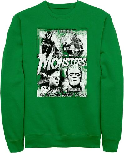 Universal Monsters Vintage Horror Mens Pullover Crew Fleece in Saudi Arabia