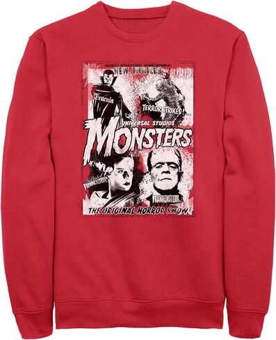 Universal Monsters Vintage Horror Mens Pullover Crew Fleece in Saudi Arabia