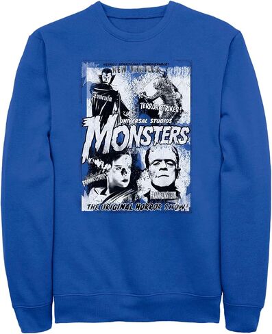 Universal Monsters Vintage Horror Mens Pullover Crew Fleece in Saudi Arabia