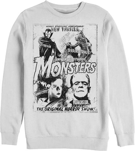 Universal Monsters Vintage Horror Mens Pullover Crew Fleece in Saudi Arabia