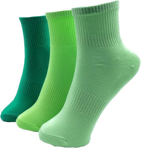 Womens Crew Ankle Long Socks for Women Black White Green Cotton Athletic Socks Stocking for Women Gift in Kuwait