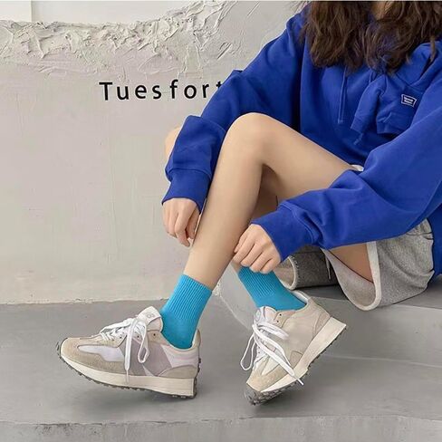 Womens Crew Ankle Long Socks for Women Black White Green Cotton Athletic Socks Stocking for Women Gift in Kuwait