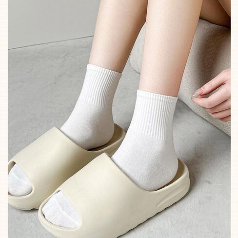 Womens Crew Ankle Long Socks for Women Black White Green Cotton Athletic Socks Stocking for Women Gift in Kuwait