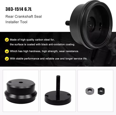 303-1513 Alt ST-148 Rear Crankshaft Seal Installer Tool Compatible with 2011-2021 Ford Super Duty F-250 F-350 F-450 F550 6.7L Power Stroke Diesel, For 2016-2021 Ford Super Duty F-650 F-750 in Saudi Arabia