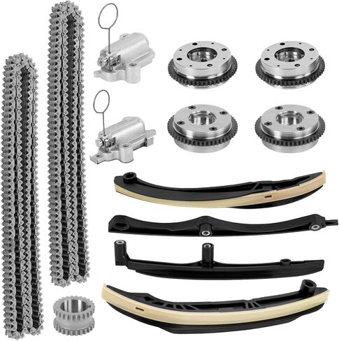 مجموعة سلسلة توقيت المحرك 13 قطعة مع مراحل، تناسب Ford F150 3.5L Ecoboost 2017-2023، لسيارة Expedition Lincoln Navigator 2018-2023، استبدل HL3Z6268A HL3Z6K255A in Kuwait