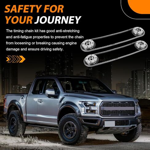 مجموعة سلسلة توقيت المحرك 13 قطعة مع مراحل، تناسب Ford F150 3.5L Ecoboost 2017-2023، لسيارة Expedition Lincoln Navigator 2018-2023، استبدل HL3Z6268A HL3Z6K255A in Kuwait