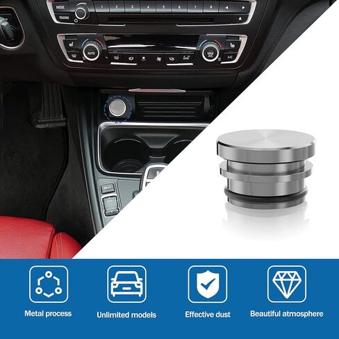 1 PC Car Cigarette Lighter Cover, Alloy Craftsman with Anti-Water Ingress Rubber Gasket Dust Cover Plug, Decorative Modification Accessories, Suitable for Most Car Models (Silver) in Kuwait