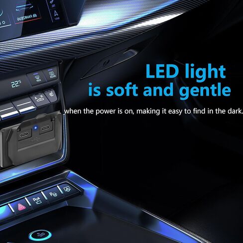 CERRXIAN 12V / 24V RV USB لوحة مخرج جدار جبل، 60W مزدوج PD3.0 نوع C منفذ شاحن سيارة مقبس متعدد المنافذ محول الطاقة DIY 12V الملحقات لشاحنة حافلة السيارة RV - حزمة واحدة in Saudi Arabia