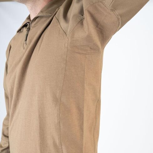 LA Police Gear Men's 1/4 Zip Long Sleeve Core Combat Shirt, Tactical Military Combat Uniform Shirt with Sleeve Pockets in Kuwait