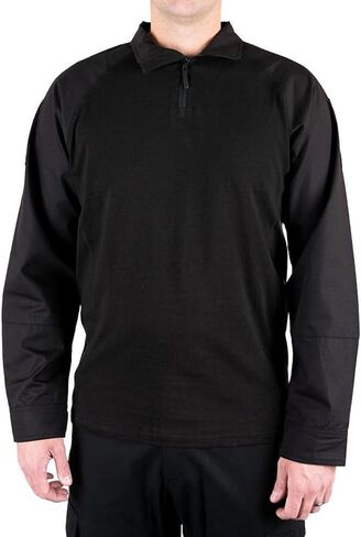 LA Police Gear Men's 1/4 Zip Long Sleeve Core Combat Shirt, Tactical Military Combat Uniform Shirt with Sleeve Pockets in Kuwait