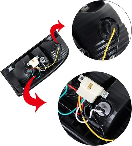 RH and LH Rear Brake Tail Light Assembly Replacement for Toyota Tacoma Truck TRD 2001-2004 Smoked Housing 8156004060 8155004060 in Saudi Arabia