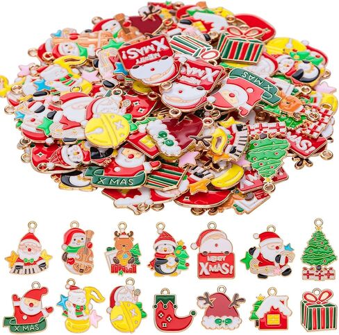 72 قطعة من سحر العلم الأمريكي، 12 نمطًا من سحر يوم الذكرى الوطني، قلادة سحر المينا بعلم الولايات المتحدة الأمريكية ليوم الاستقلال، سحر الرابع من يوليو لقلادة DIY وحلق وسوار لصنع المجوهرات in Kuwait