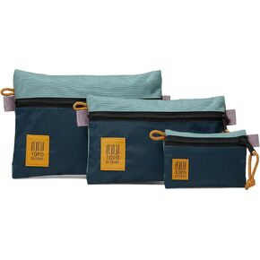Topo Designs Accessory Bag Bundle, Sage/Pond Blue, 10.2 x 12.1 x 0.8 9 x 5 x 0.6 5 x 3.5 x 0.4
