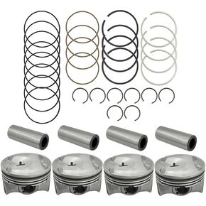 STD Engine Piston & Piston Snap Rings & Piston Pin Set Fits For Hyundai Kia Genesis Sonata Optima Sorento Santa Fe G70 2.0L Turbo 2016-2021, 234102G450, 230402G410