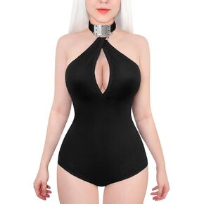 Littleforbig Cotton Romper Onesie Owned Collared Gothic Bodysuit