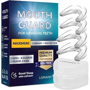 Mouth Guard for Grinding Teeth at Night, Night Guards for Teeth Grinding, Mouthguards for Grinding of Teeth, Bite Guard for Teeth Clenching Nighttime, Mouth Guard for Sleeping, 2 Sizes