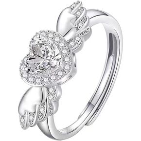Beautiful white rings, women rings with adjustable opening size, adjustable ring jewelry, best birthday gifts christmas gifts.