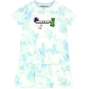 Minecraft Girls Tie-Dye Enderman and Creeper Dress Daywear for Kids
