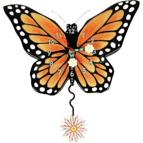 Enesco 6014457 Allen Designs Desk Clock, Spread Your Wings Butterfly 8.66 Inches