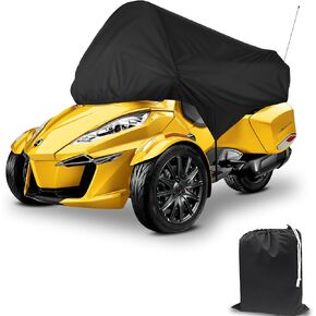 XYZCTEM Can-Am Spyder RT Cover,Outdoor Waterproof Sun & Heat Protection Half Cover,Compatible with Can-Am Spyder RT 2020+ Limited,Black