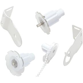 Roller Shade Accessory Set, Roller Blinds Connector Shades Clutch for 1.1"(28mm) Tube Fitting Parts Repair Kit Complete with Brackets, Plastic Chain and Safety Clip