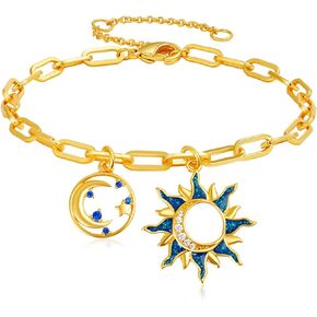 Sun Necklace For Women, Exquisite Paper Clip Necklace, Gold Necklace Bracelet Earring Set, Party Jewelry Set, Lucky Talisman Necklace(Necklace)