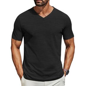 COOFANDY Men's T Shirts Short Sleeve Classic V Neck T-Shirt Casual Summer Basic Tee Shirt