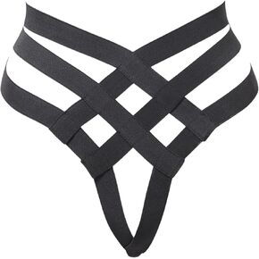 Daisy corsets womens Black Stretchy Elastic Panty Body Harness