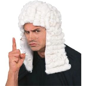 Rubie's Costume Retro Judge Wig, White, One Size