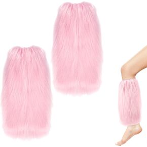 Furry Leg Warmers, Women Faux Fur Leg Warmers Furry Fuzzy Winter Boot Cuffs Cover (1 Pair)