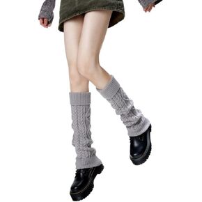 Womens Lolita Knit Long Socks Leg Warmers Japanese Kawaii Boot Socks Winter Socks