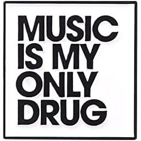 Music Is My Only Drug Enamel Lapel Pin Music Enthusiast Series Metal Badge Brooch For Backpacks
