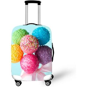 Travelling Luggage Cover Washable Suitcase Protector Anti-scratch Suitcase cover Colorful Luggage suitcase protective cover Fits 18-30 Inch (S (18"-22" Cover), 08)