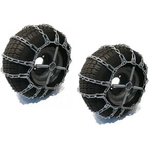 The ROP Shop 2 Link TIRE Chains & TENSIONERS 23x8.5x12 for Garden Tractors Riders Snowblower