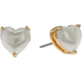 kate spade new york My Love Heart Studs, Pearl, One Size