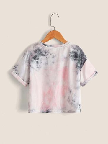 SOLY HUX Girl's Summer Letter Graphic Print Crop Tops Casual Short Sleeve T Shirt Tee in Saudi Arabia