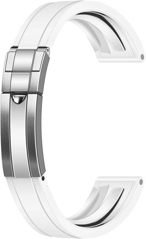 Juntan FKM Rubber Watch Strap for Men Women, 20mm 22mm Watch Band Fluororubber Rubber with Classic Diving Deployment Clasp in Kuwait