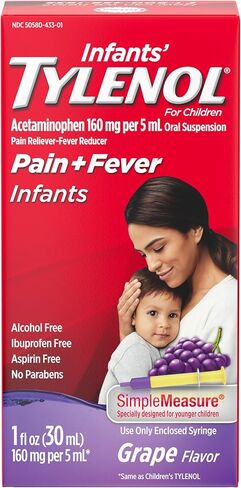 Tylenol Infants Acetaminophen Liquid Medicine, Grape, 1 fl. oz in Saudi Arabia