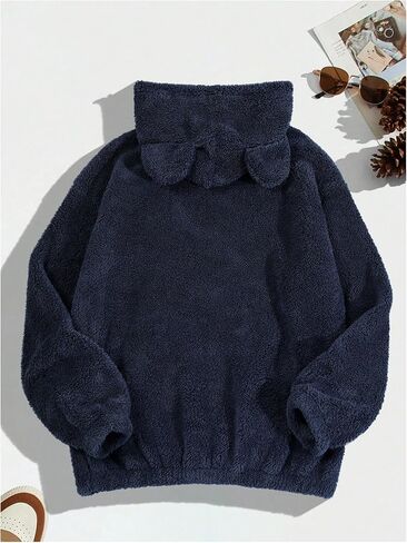 SOLY HUX Men's Fall Winter Fuzzy Bear Ear Hoodies Hooded Fleece Pullover Sweatshirt with Pocket in Saudi Arabia
