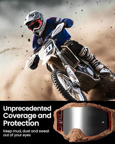 OutdoorMaster Mustang Dirt Bike Goggles, OTG Motorcycle Goggles, Motocross Goggles ATV Goggles for Men, Women, Adult, Youth in Kuwait