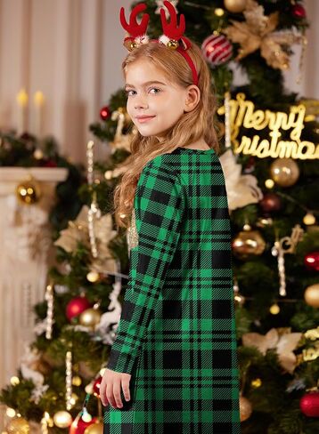 BesserBay Girl‘s Christmas Long Sleeve Aline Midi Dress 4-12 Years in Saudi Arabia