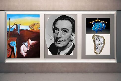 Stylish Fashinable Salvador Dali Melting Clock Ideal Decoration for Home Kitchen Bedroom Living Also a Good Gift Idea (Golden) in Saudi Arabia