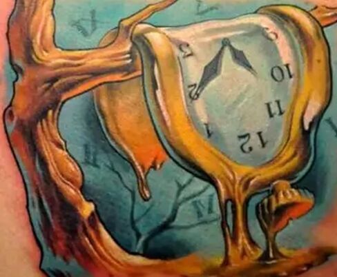 Stylish Fashinable Salvador Dali Melting Clock Ideal Decoration for Home Kitchen Bedroom Living Also a Good Gift Idea (Golden) in Saudi Arabia