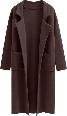 ANRABESS Women's Open Front Coatigan Jackets Long Knit Cardigan Sweaters 2024 Fall Fashion Sweater Blazer Coats in Saudi Arabia