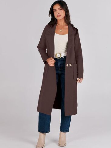 ANRABESS Women's Open Front Coatigan Jackets Long Knit Cardigan Sweaters 2024 Fall Fashion Sweater Blazer Coats in Saudi Arabia