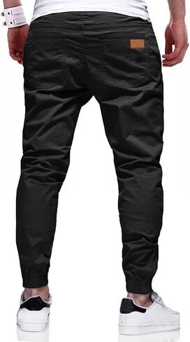 WZIKAI Mens Casual Joggers Pants Cotton Drawstring Chino Cargo Pants for Men Workout Sweatpants Casual Long Trousers in Saudi Arabia