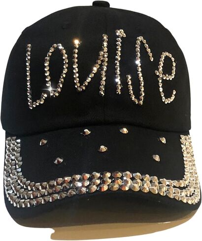 Popfizzy Bedazzled Hat for Women and Girls, Rhinestone Denim and Diamond Hat, Fun Adult Bling Hats, Sparkly Gifts, One Size in Kuwait