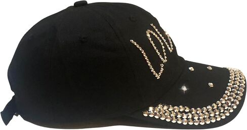 Popfizzy Bedazzled Hat for Women and Girls, Rhinestone Denim and Diamond Hat, Fun Adult Bling Hats, Sparkly Gifts, One Size in Kuwait